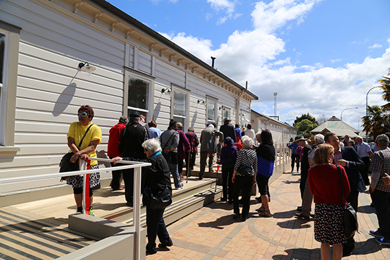 Te Kuiti residents are shown through the restored railway buildings