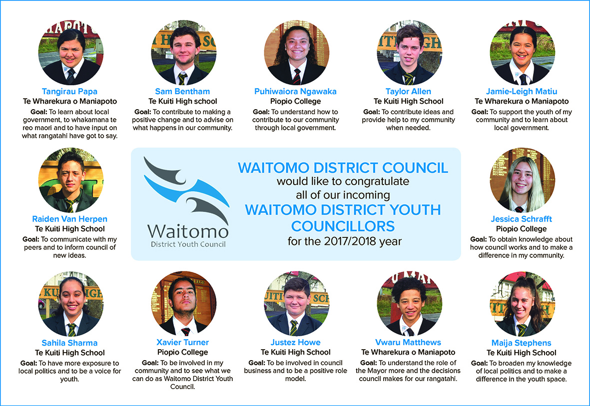 Waitomo District Youth Council 2017 2018_June 2017