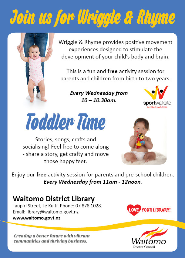 Waitomo District Library Wriggle and rhyme toddler time