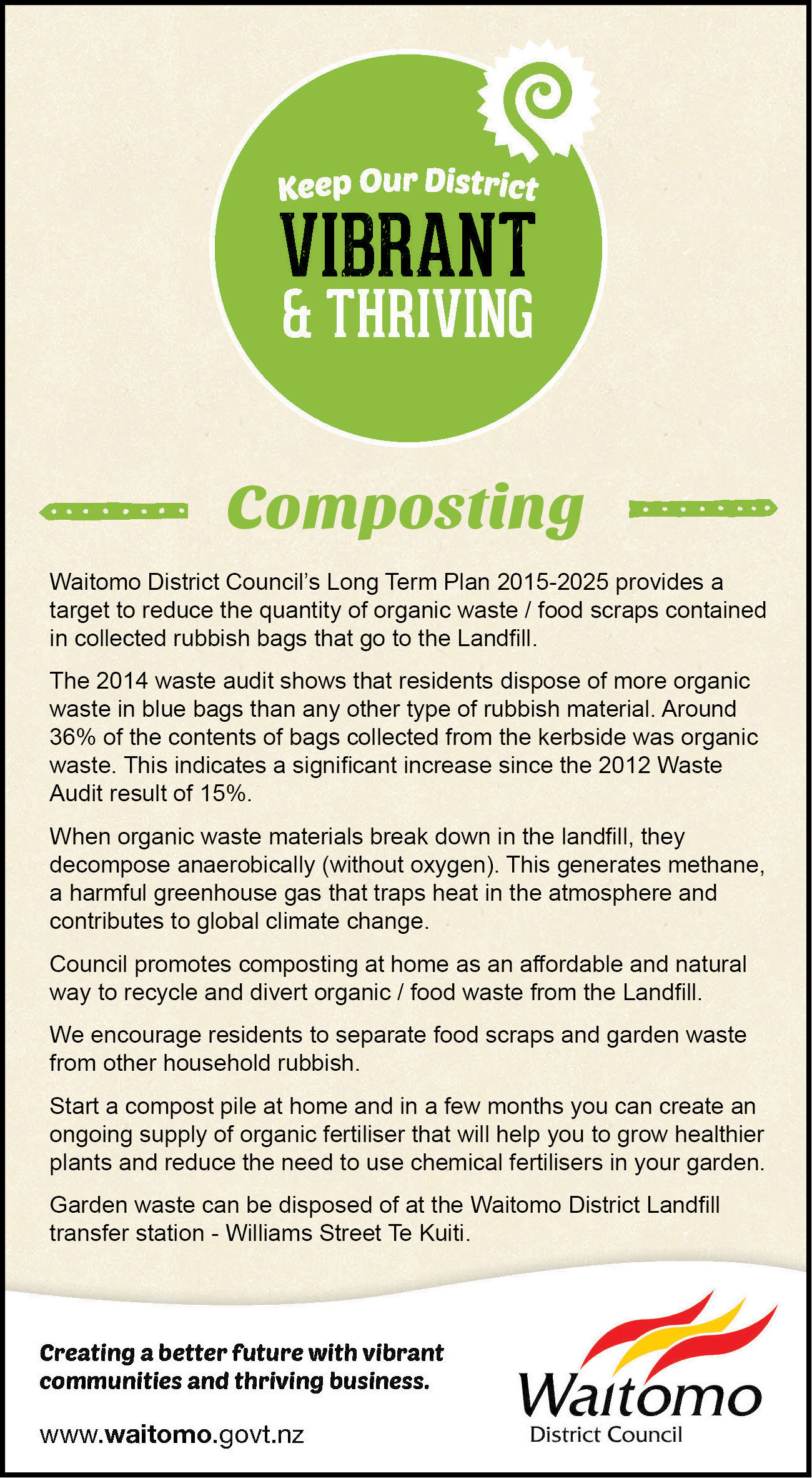 Keep our district vibrant and thriving composting at home