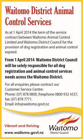 Waitomo District Animal Control Services