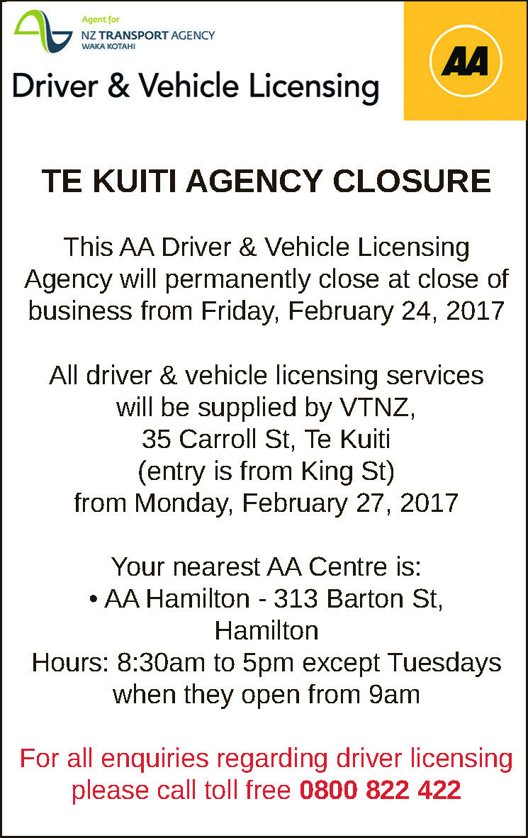 Public Notice AA Driver and Vehicle Licensing