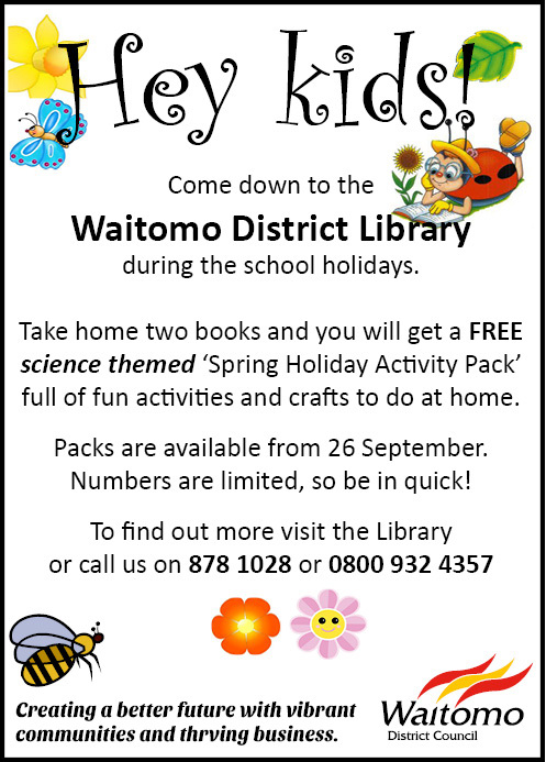 Waitomo District Library Spring Holiday Activity Pack