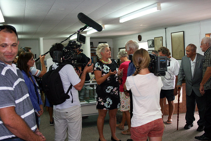 Filming underway at the Tainui Historical Society Museum