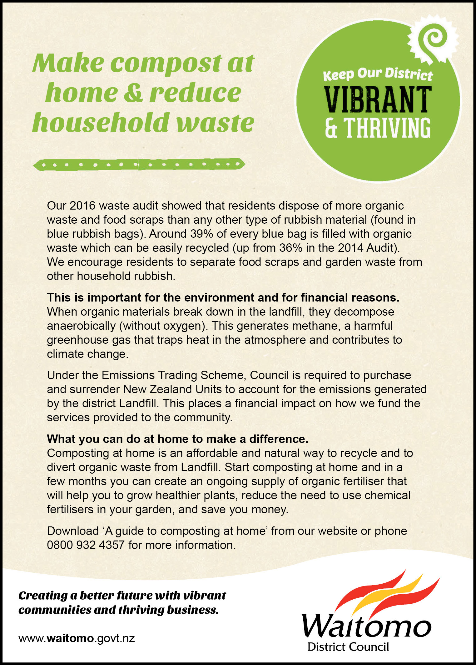 Keep our District Vibrant and Thriving - Make compost at home