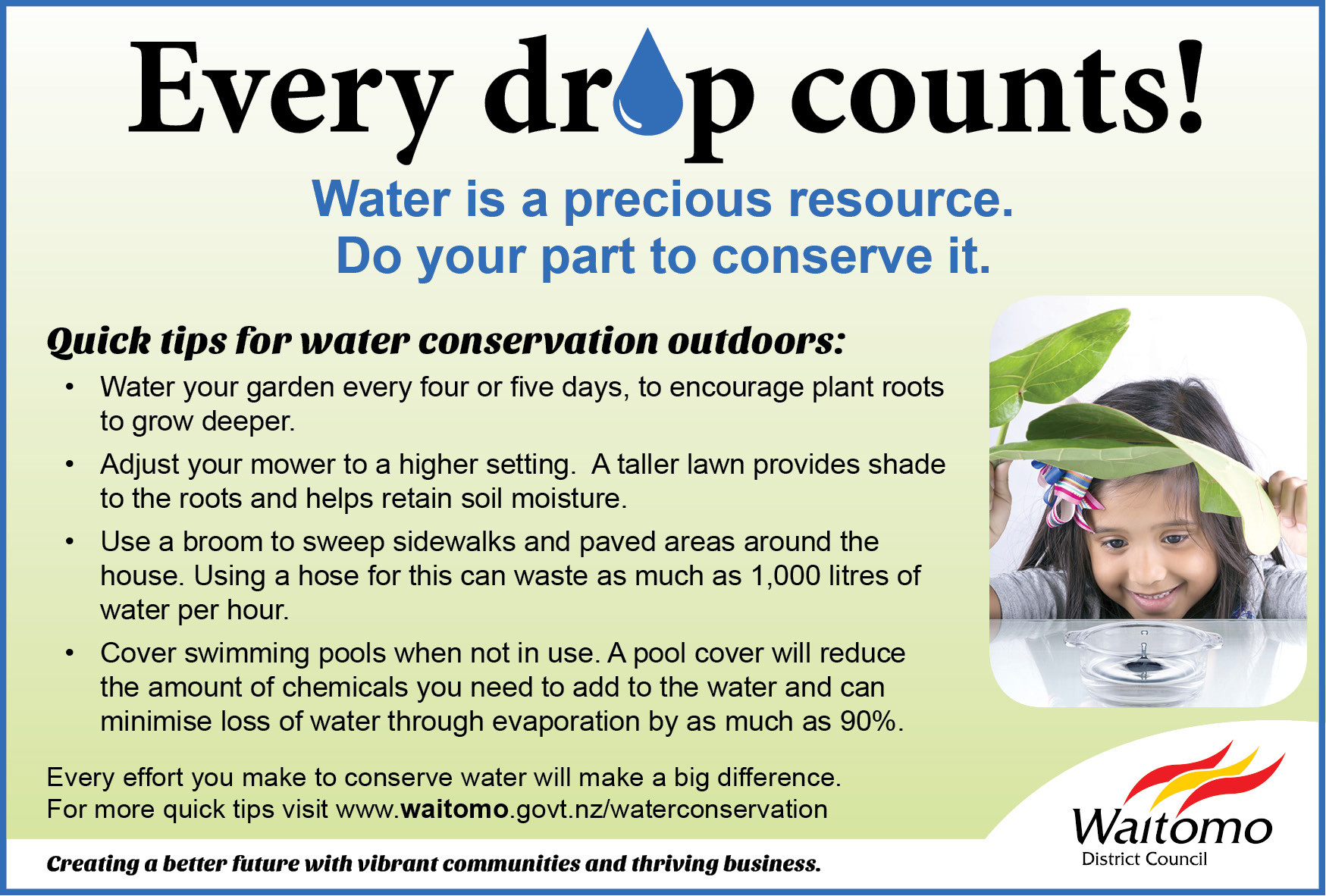 Tips for water conservation outdoors