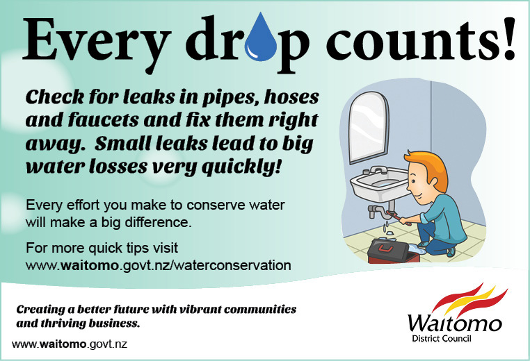 WDC Advert Water Conservation tips 22 December 2016