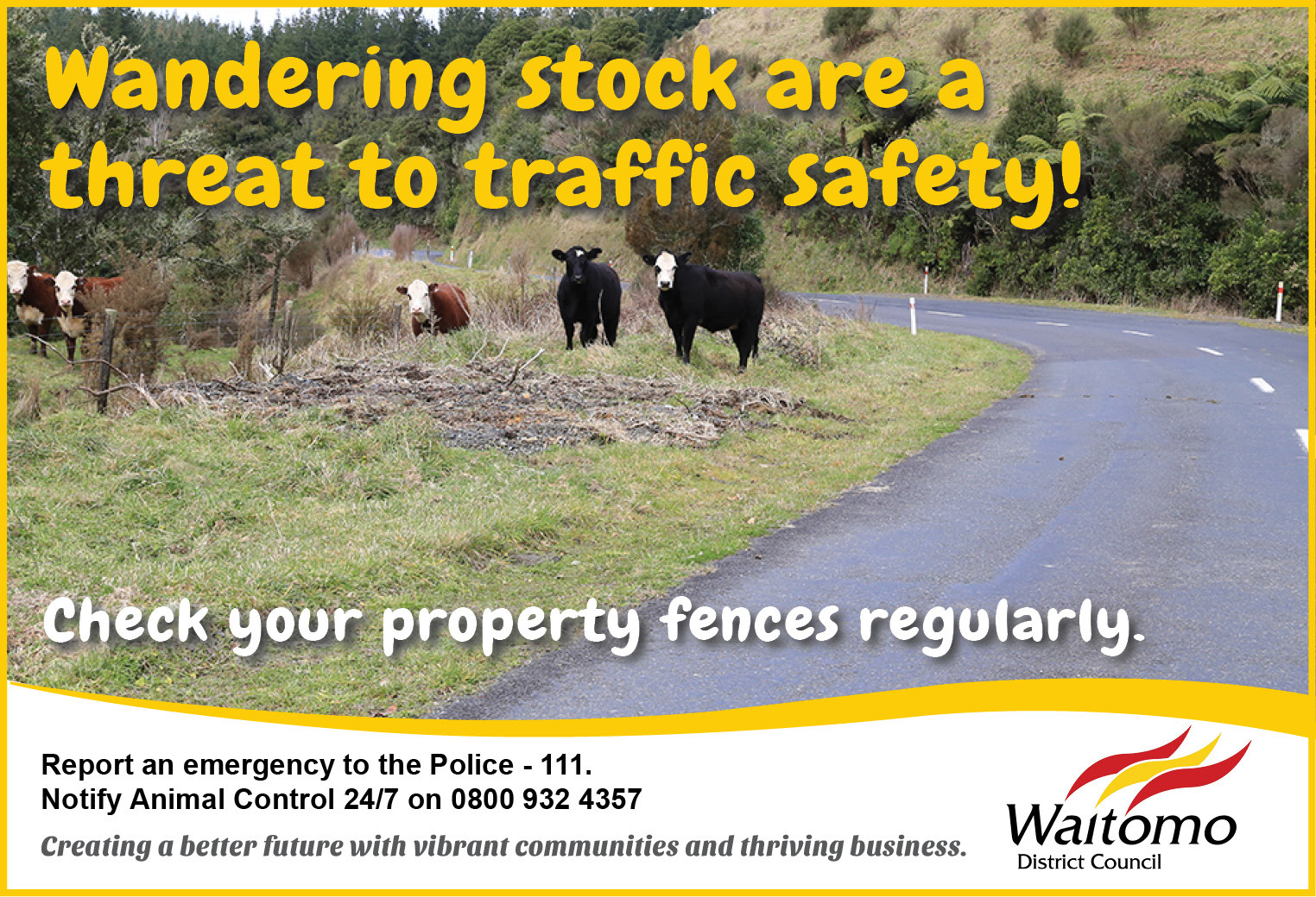 Waitomo District Animal Control_Keeping our roads safe