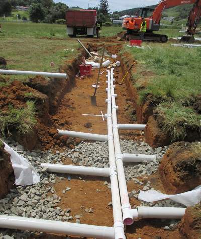 Construction underway for new wastewater disposal soakage field Mokau toilets