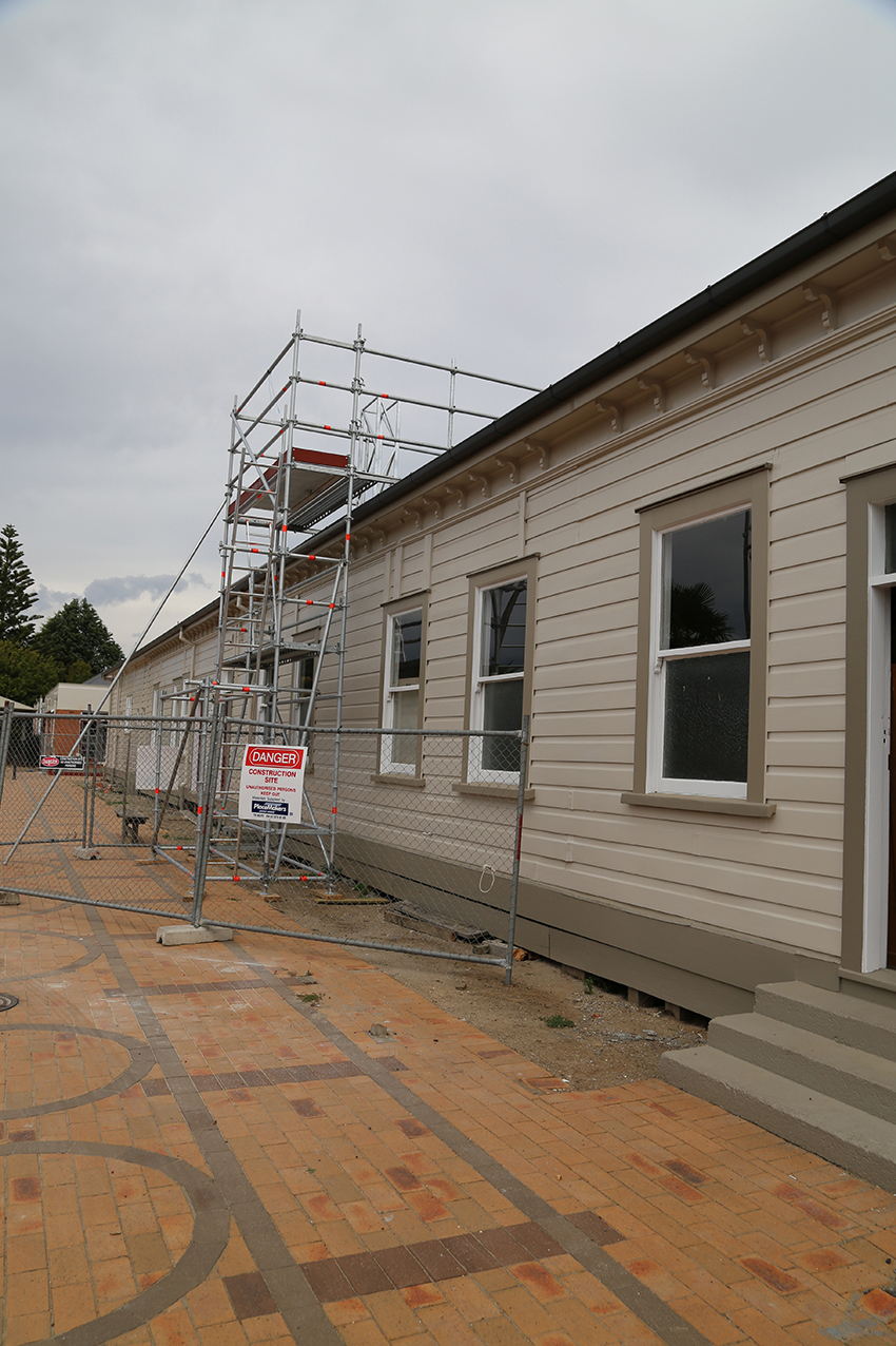 Railway building restoration work is nearly complete