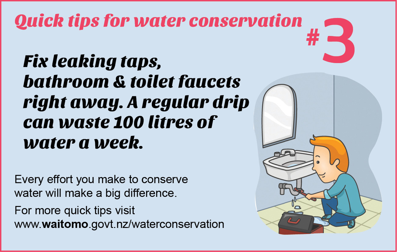 Quick tips for water conservation