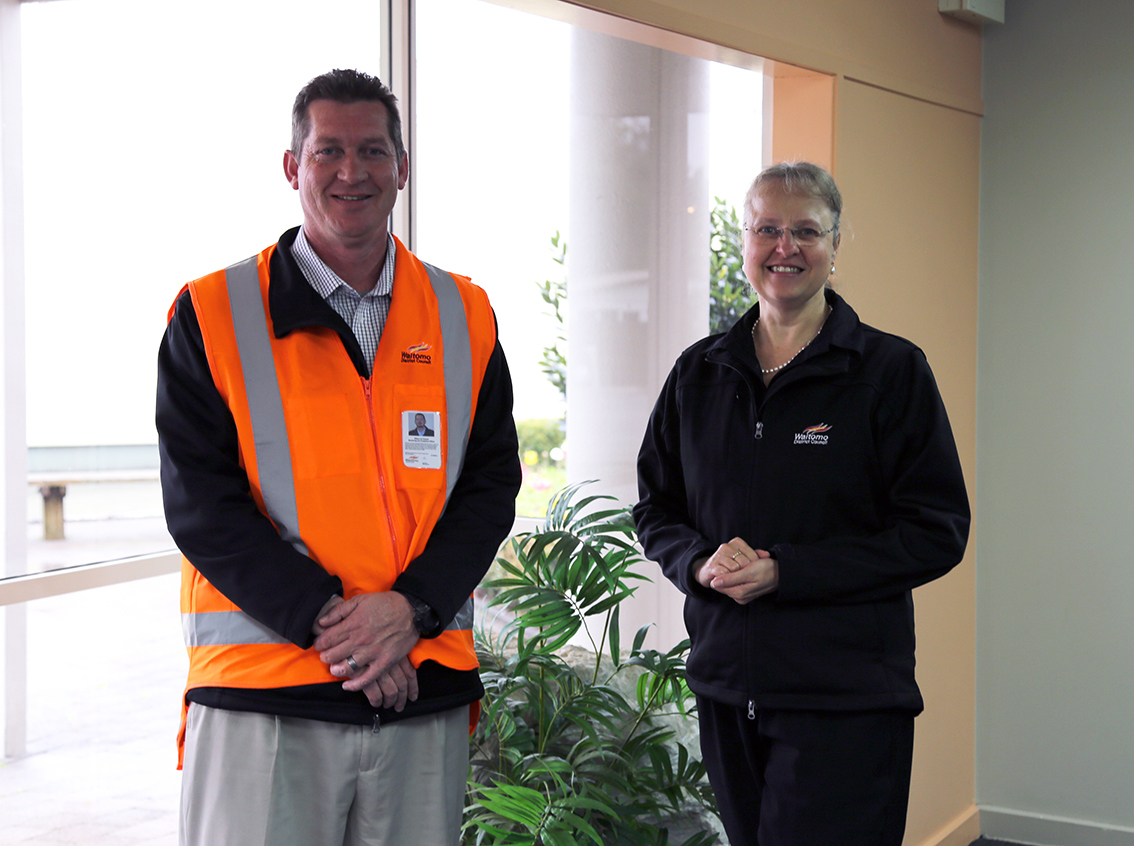 Monitoring and Compliance Officer Willem Van Rooyen and Environmental & Regulatory Services Leader Elsa du Toit 