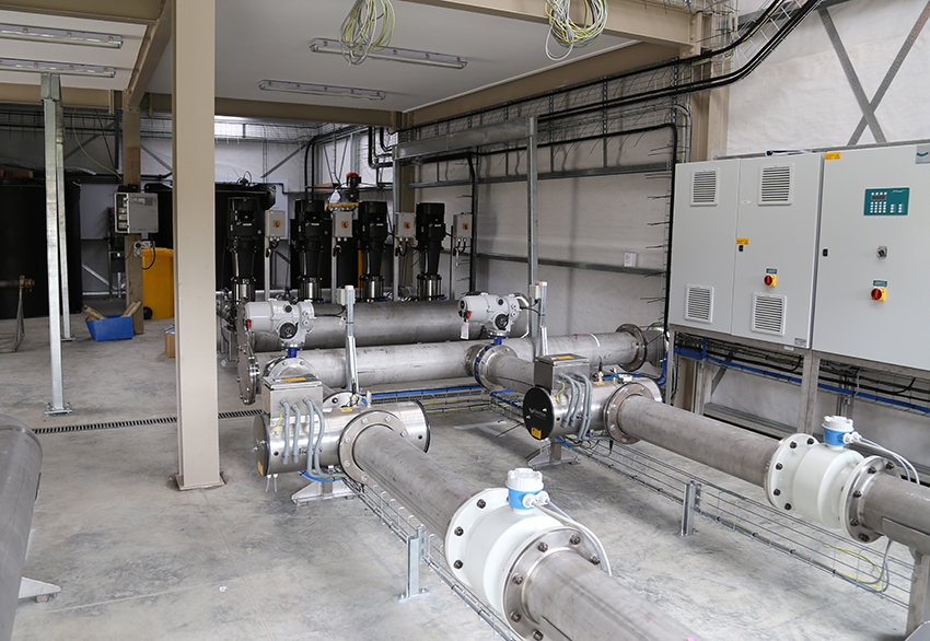 The new Water Treatment Plant building houses the high lift pumps and UV units.