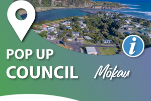 Pop up Council in Mōkau