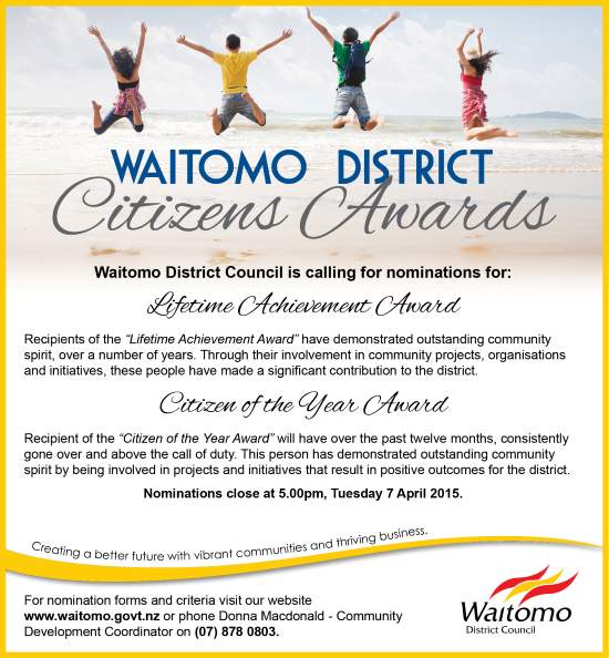 Waitomo District Citizens Awards 2015