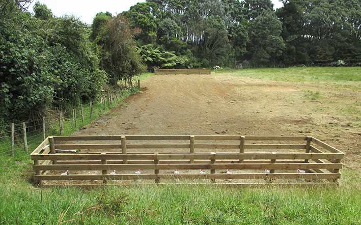Image of fenced off wastewater disposal soakage field Mokau