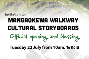 Opening and blessing of Mangaokewa Walkway Cultural Storyboards