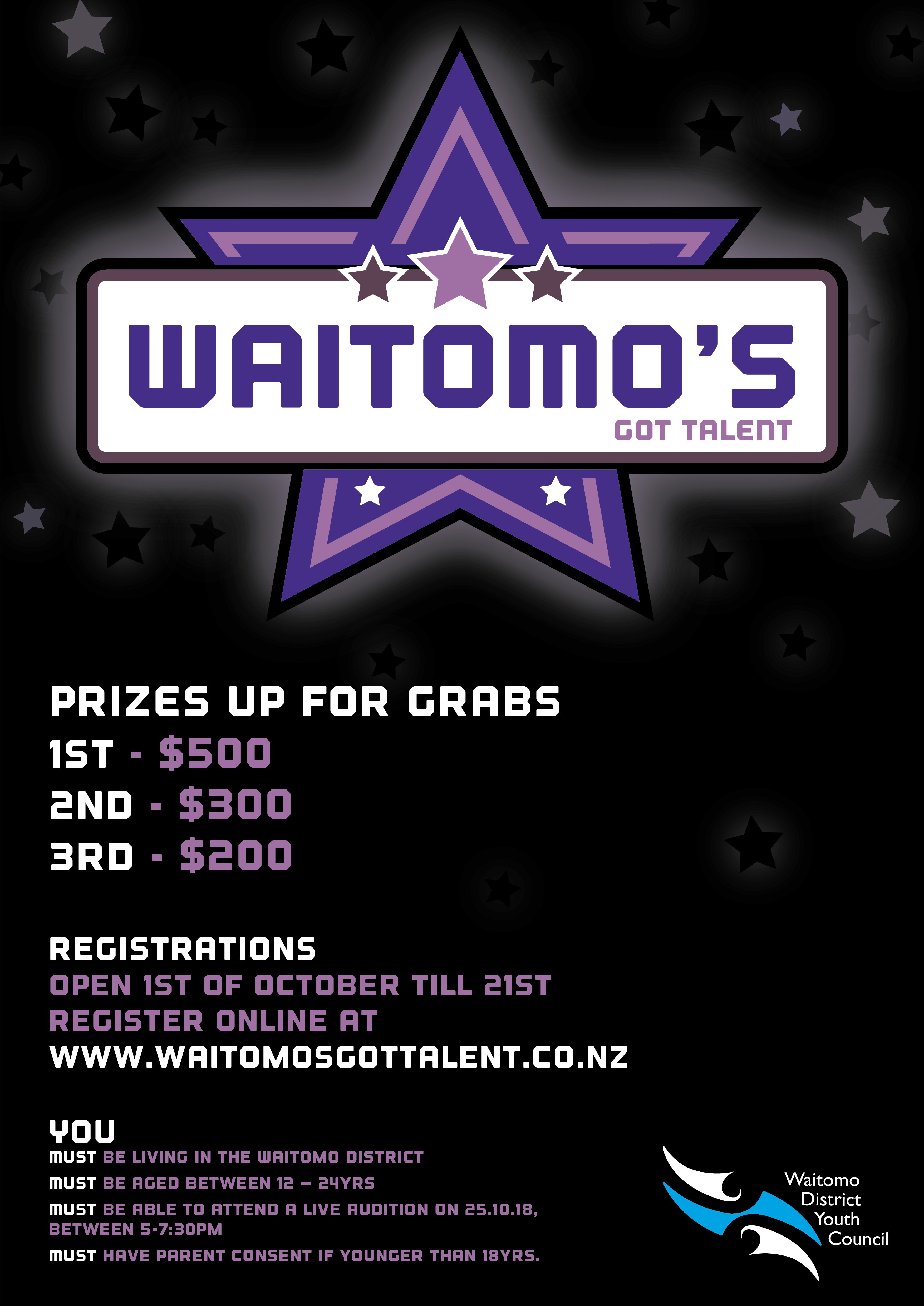 Waitomo's Got Talent Poster