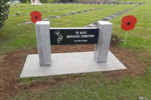 Sign unveiled at Te Kūiti Cemetery
