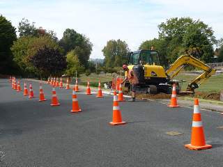 Sewer line break Esplanade 2 April 2014