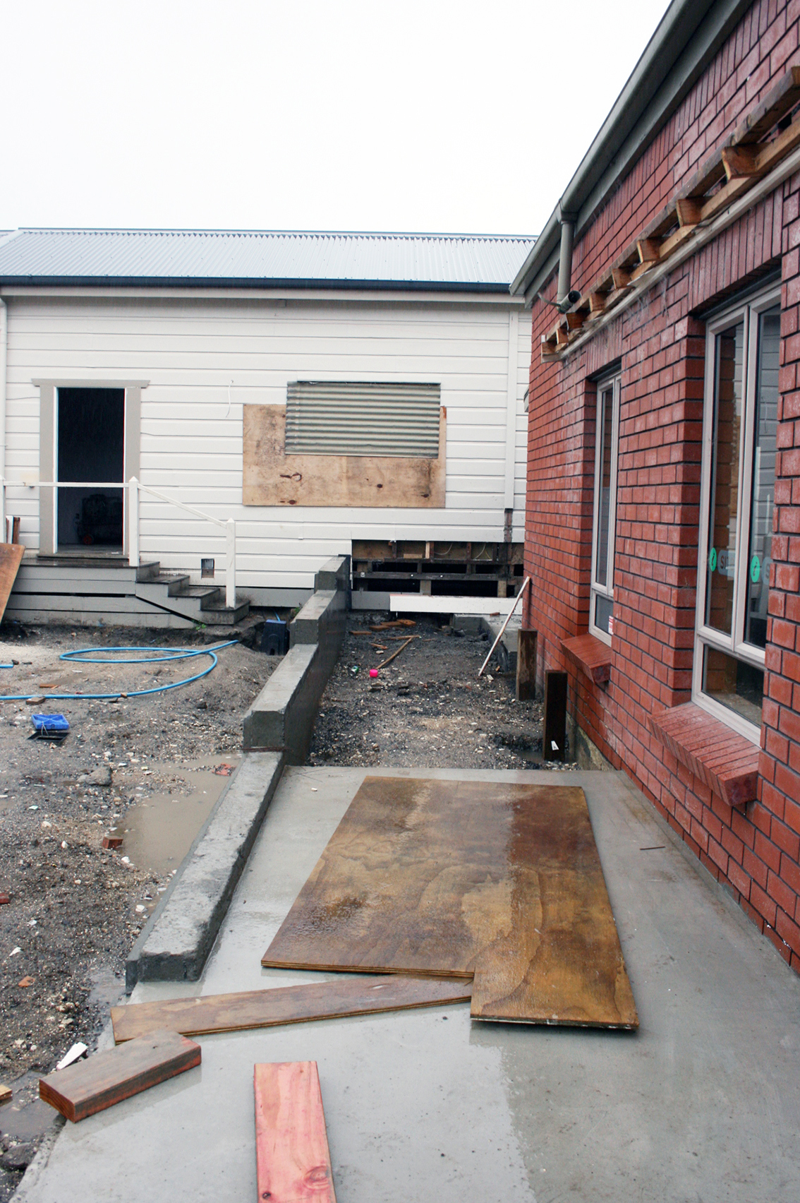 Construction of access ramp to Railway Station Building 1 is underway